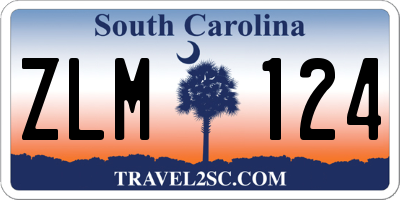 SC license plate ZLM124