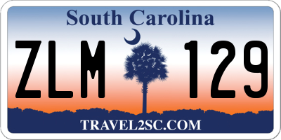 SC license plate ZLM129