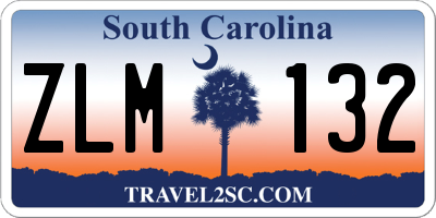SC license plate ZLM132