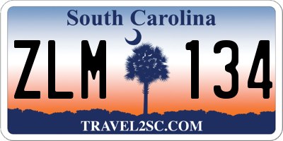 SC license plate ZLM134