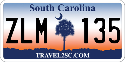 SC license plate ZLM135