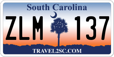 SC license plate ZLM137