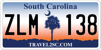 SC license plate ZLM138