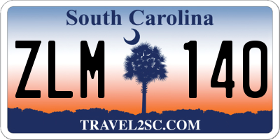 SC license plate ZLM140