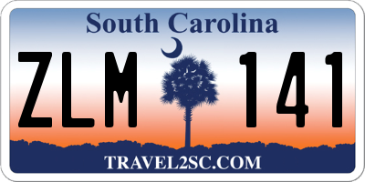 SC license plate ZLM141