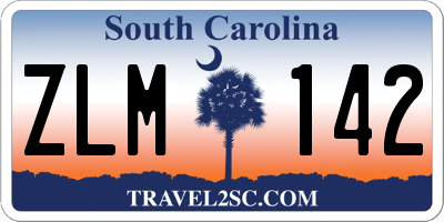 SC license plate ZLM142