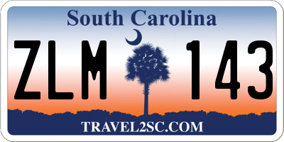 SC license plate ZLM143