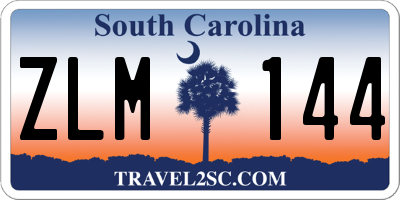 SC license plate ZLM144
