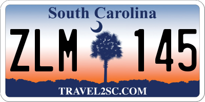 SC license plate ZLM145