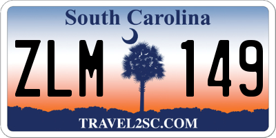 SC license plate ZLM149