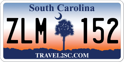 SC license plate ZLM152