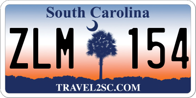 SC license plate ZLM154