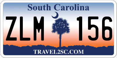 SC license plate ZLM156