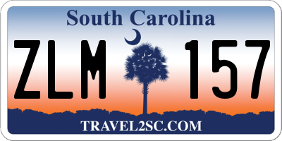 SC license plate ZLM157