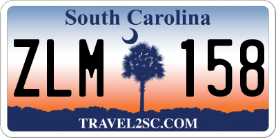 SC license plate ZLM158