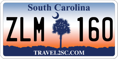 SC license plate ZLM160