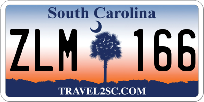 SC license plate ZLM166