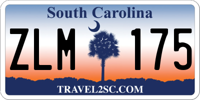 SC license plate ZLM175
