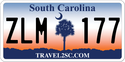 SC license plate ZLM177