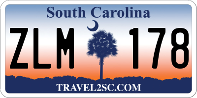 SC license plate ZLM178