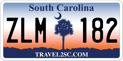 SC license plate ZLM182