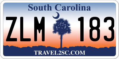 SC license plate ZLM183