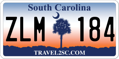 SC license plate ZLM184
