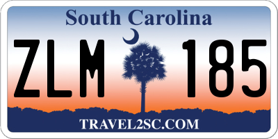 SC license plate ZLM185