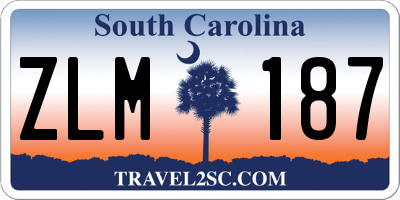 SC license plate ZLM187