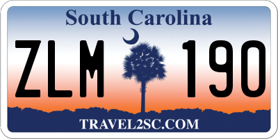 SC license plate ZLM190
