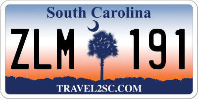 SC license plate ZLM191