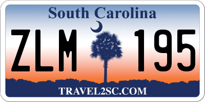 SC license plate ZLM195