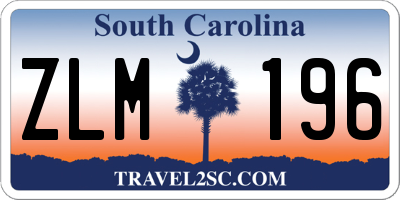 SC license plate ZLM196