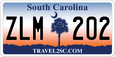 SC license plate ZLM202