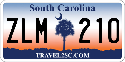 SC license plate ZLM210