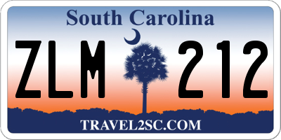 SC license plate ZLM212