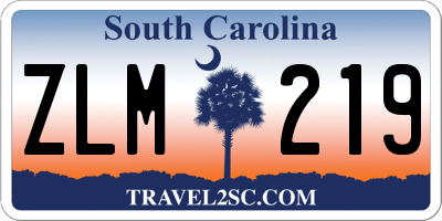 SC license plate ZLM219
