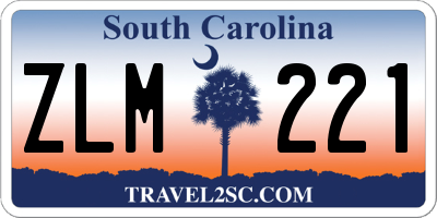 SC license plate ZLM221
