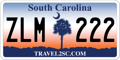 SC license plate ZLM222