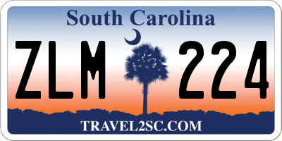 SC license plate ZLM224
