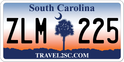 SC license plate ZLM225