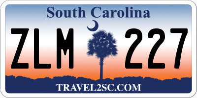 SC license plate ZLM227