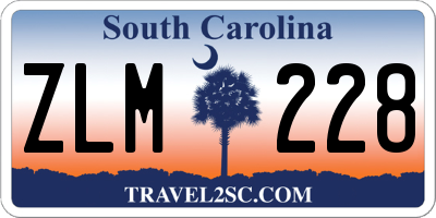 SC license plate ZLM228