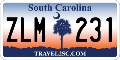 SC license plate ZLM231