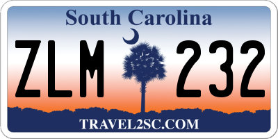SC license plate ZLM232