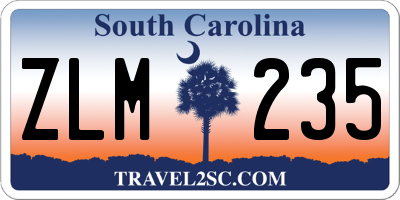 SC license plate ZLM235