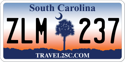 SC license plate ZLM237
