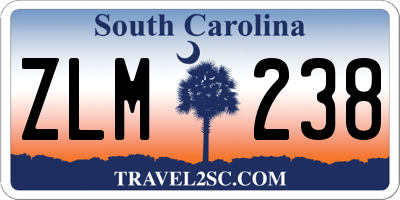 SC license plate ZLM238