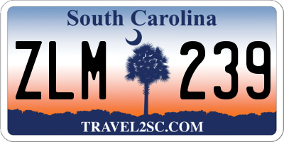 SC license plate ZLM239