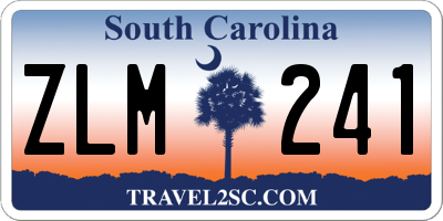 SC license plate ZLM241